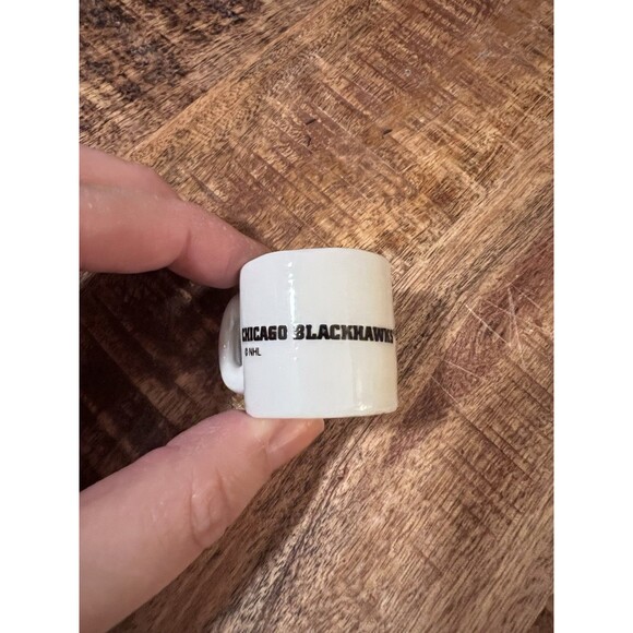 Chicago Blackhawks Mini Porcelain Mug Cup Crazy NHL 1.25" - Picture 4 of 7